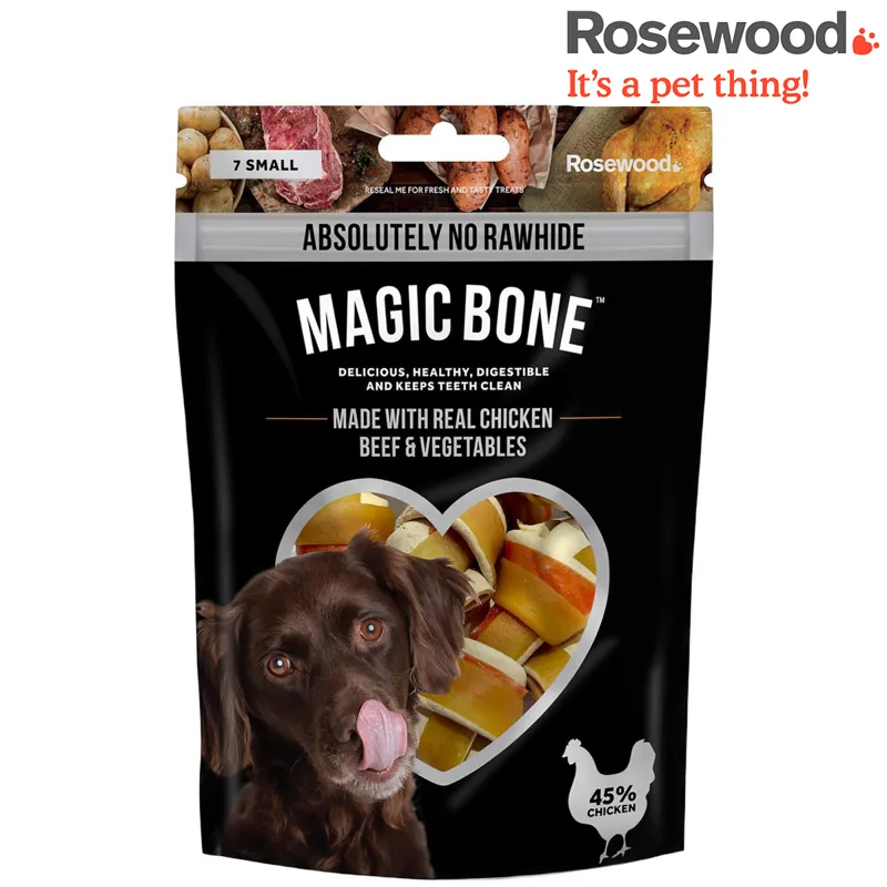 Rosewood Magic Chicken Bone Dog Treat - Small - 7PK - 105g